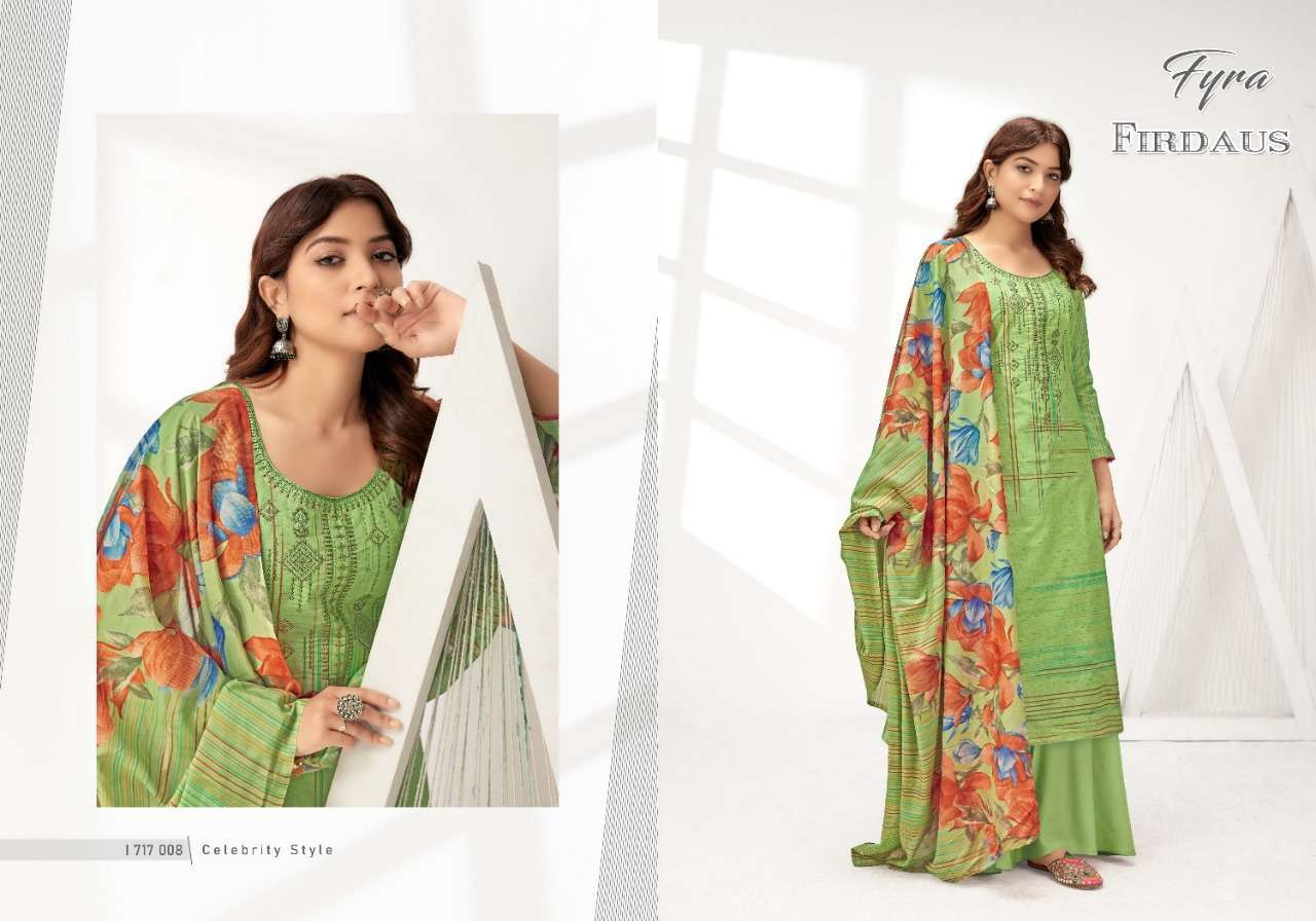 Alok Suits Fyra Firdaus Cotton Digital Print With Fancy Embr...