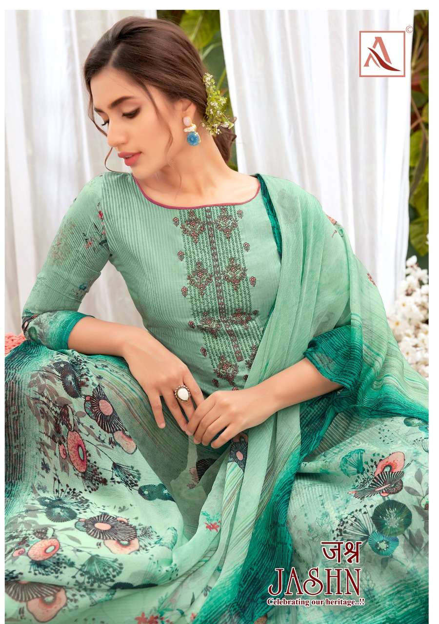 ALOK SUITS JASHN PURE JAM DIGITAL PRINT WITH THREAD WORK EMB...