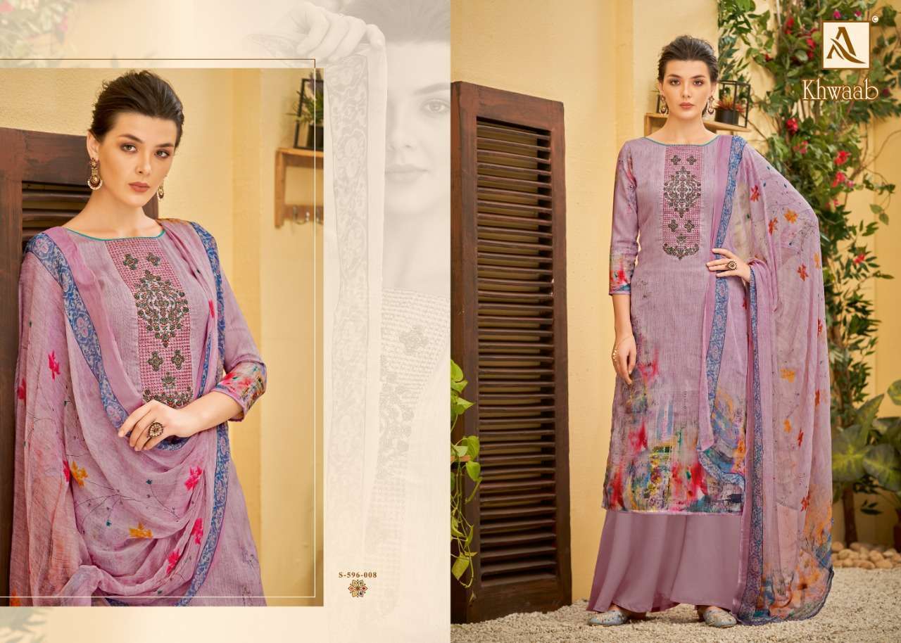 Alok Suits Khwaab Pure Jam Digital Ptint With Fancy Thread E...