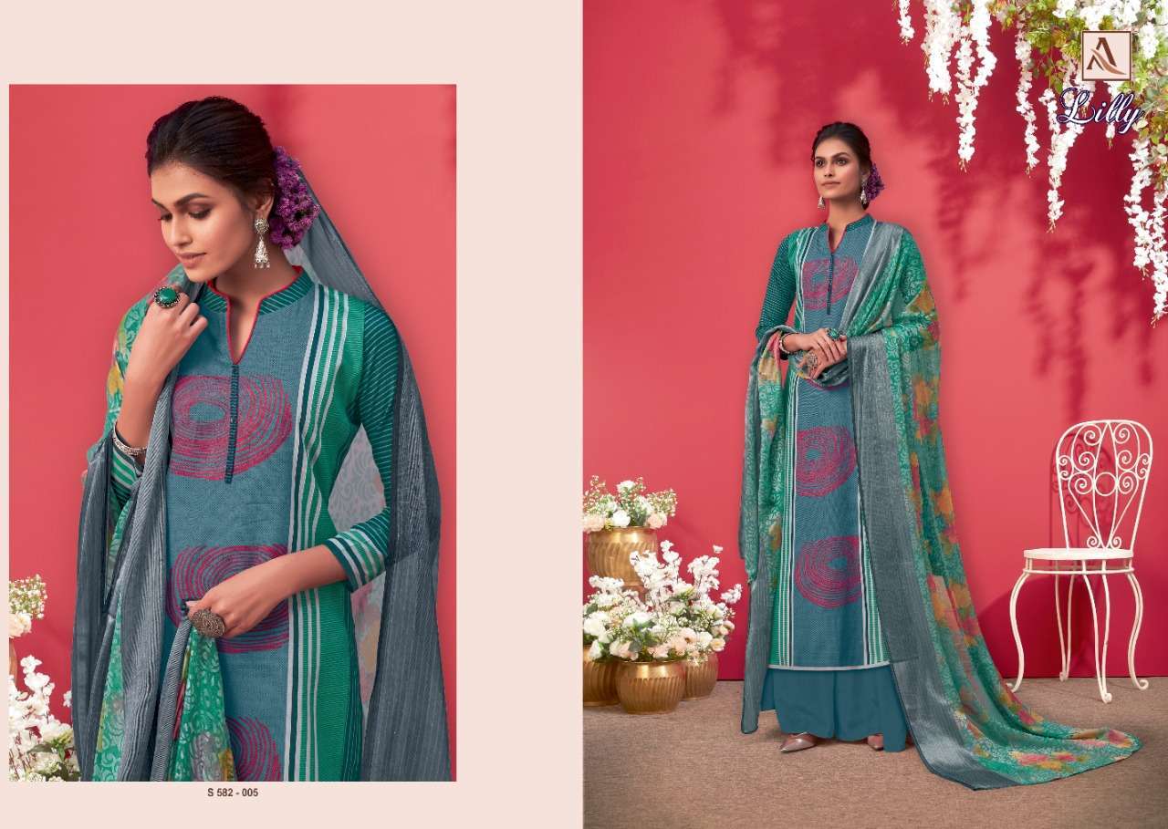 Alok Suits Lilly pure cotton with digital print salwar kamee...