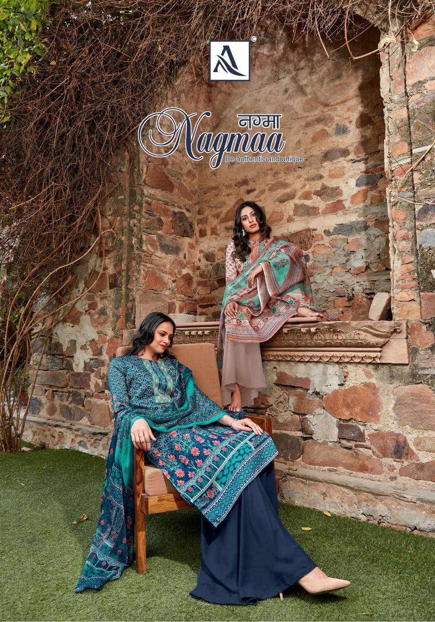 ALOK SUITS NAGMAA PURE JAM DIGITAL PRINT WITH SWAROVSKI DIAM...