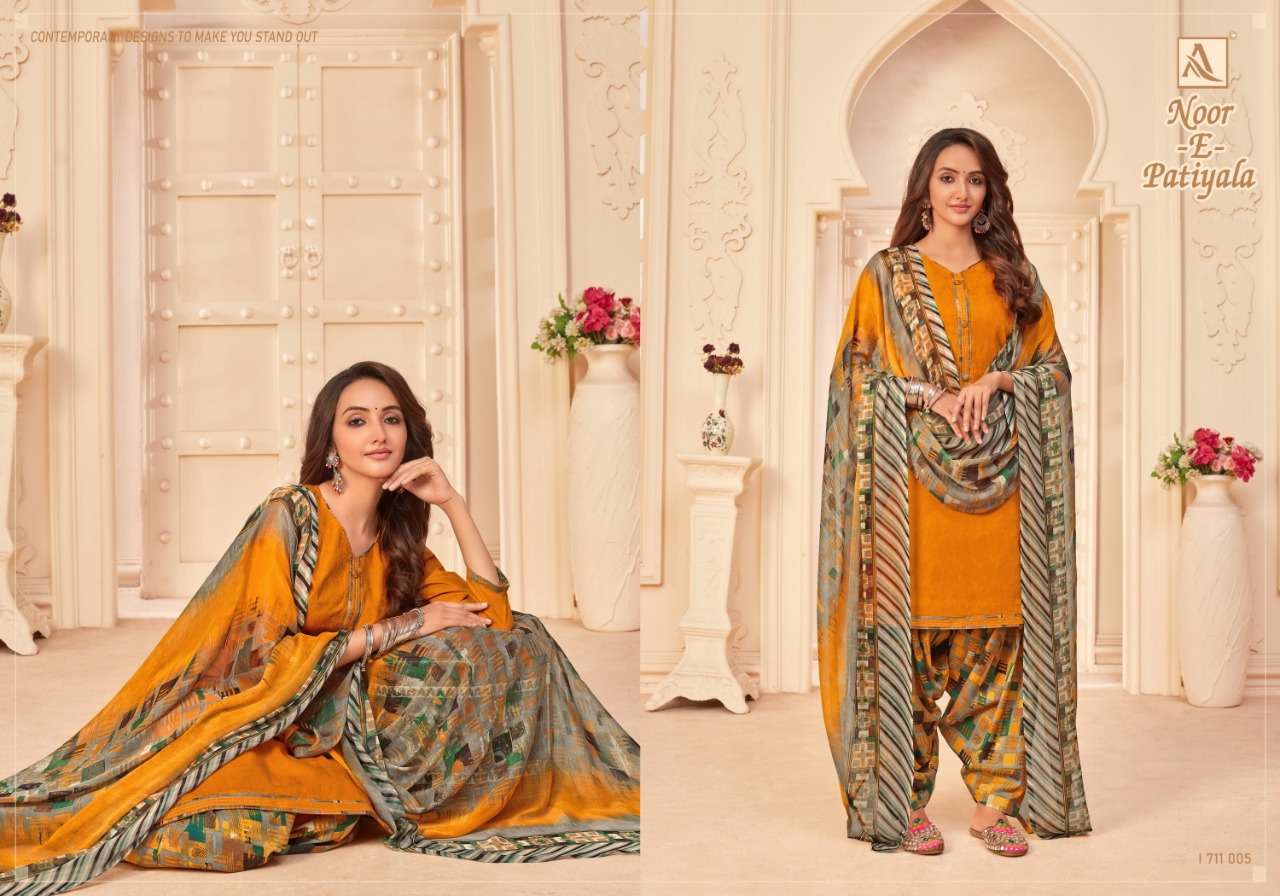 Alok Suits Noor E Patiyala Jam Jacquard With Stitched Tie Dr...