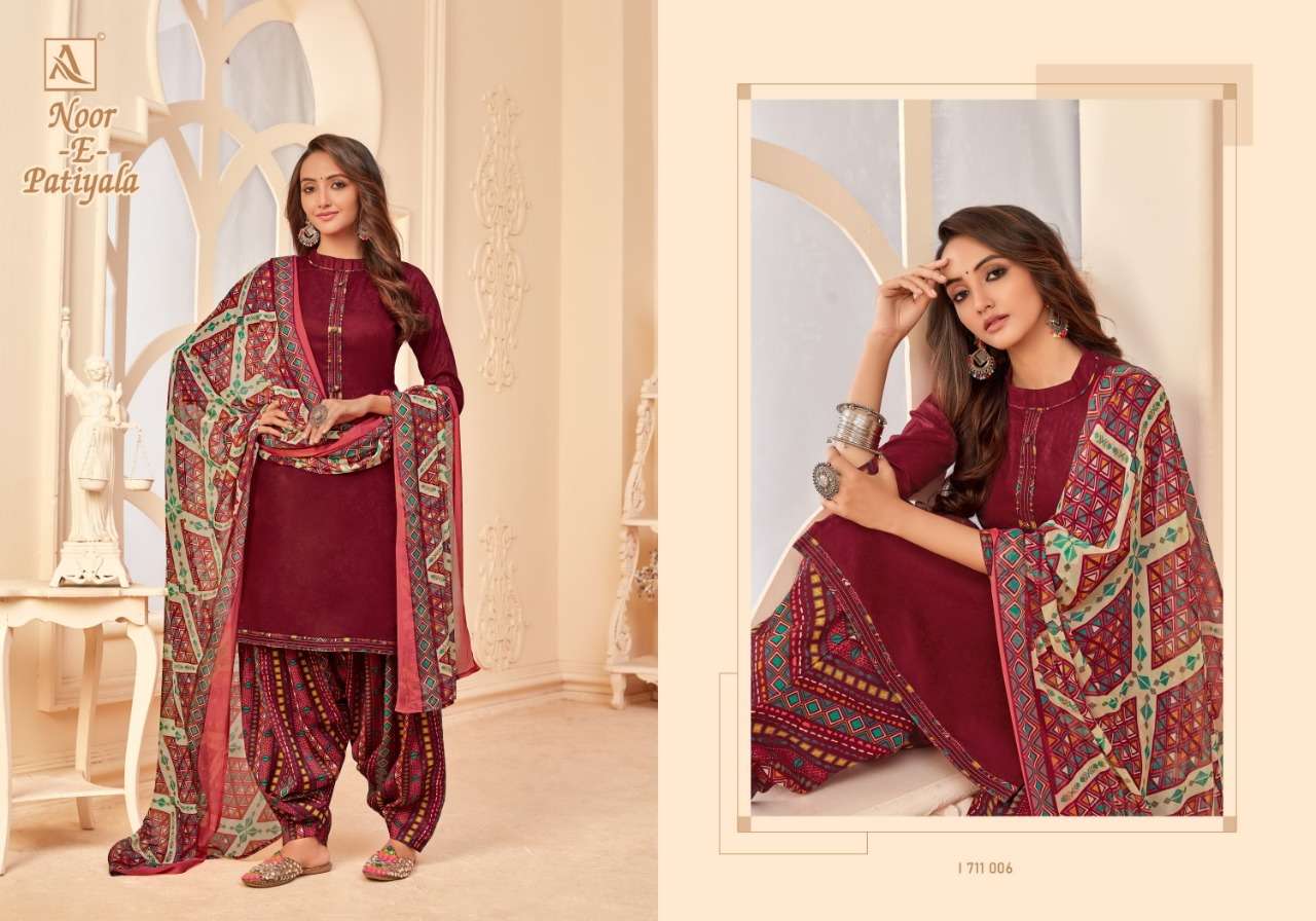 Alok Suits Noor E Patiyala Jam Jacquard With Stitched Tie Dr...