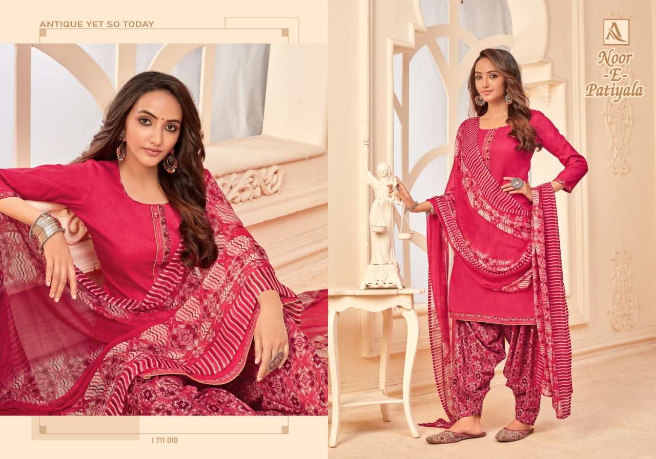 Alok Suits Noor E Patiyala Jam Jacquard With Stitched Tie Dr...