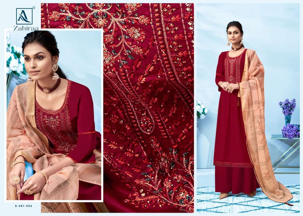 Alok Suits Zahiraa Pure Jam Cotton With Fancy Embroidery Wit...