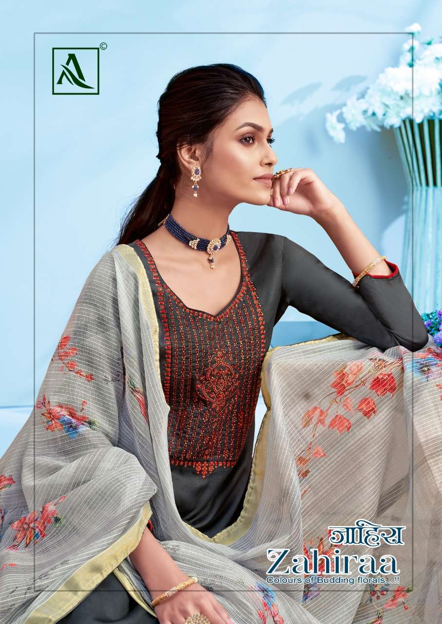 Alok Suits Zahiraa Pure Jam Cotton With Fancy Embroidery Wit...