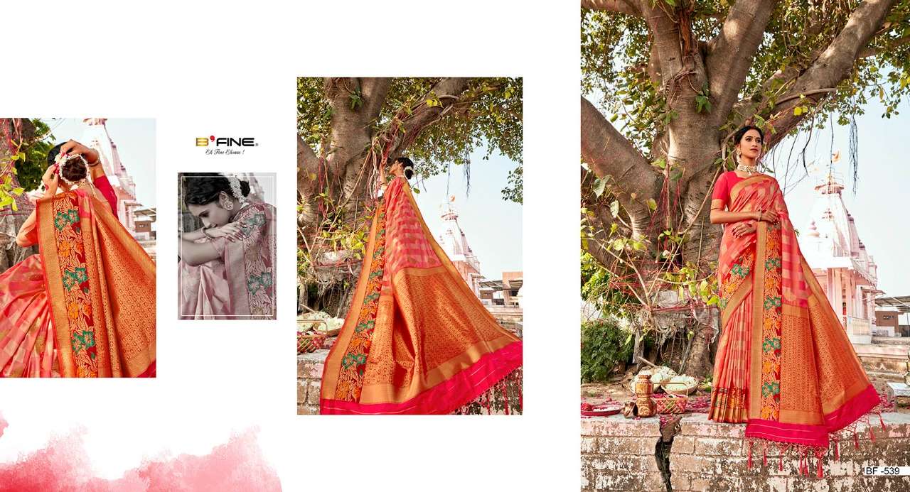 B FINE ART OF VARANASI soft silk party wear saree collection...