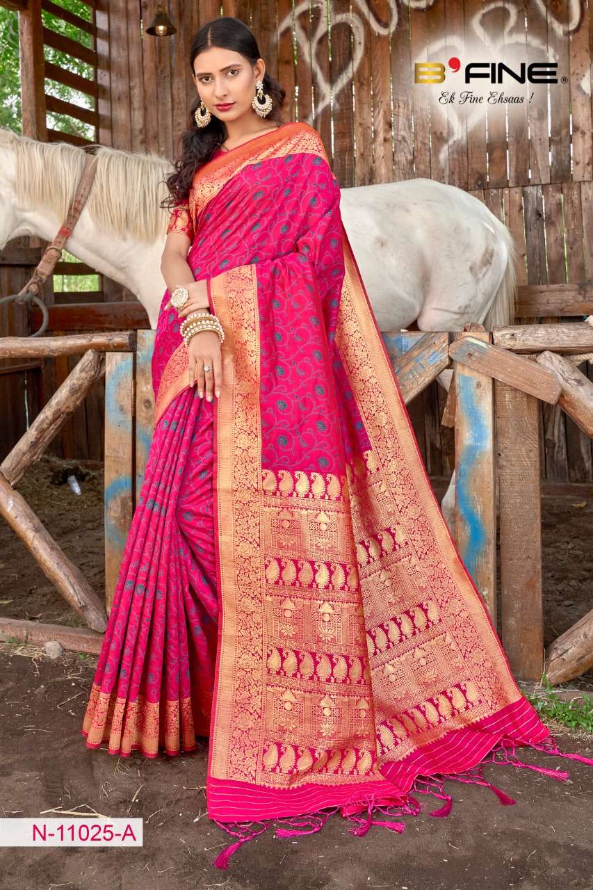 B FINE ART OF ZARI  soft silk party wear saree collection 01
