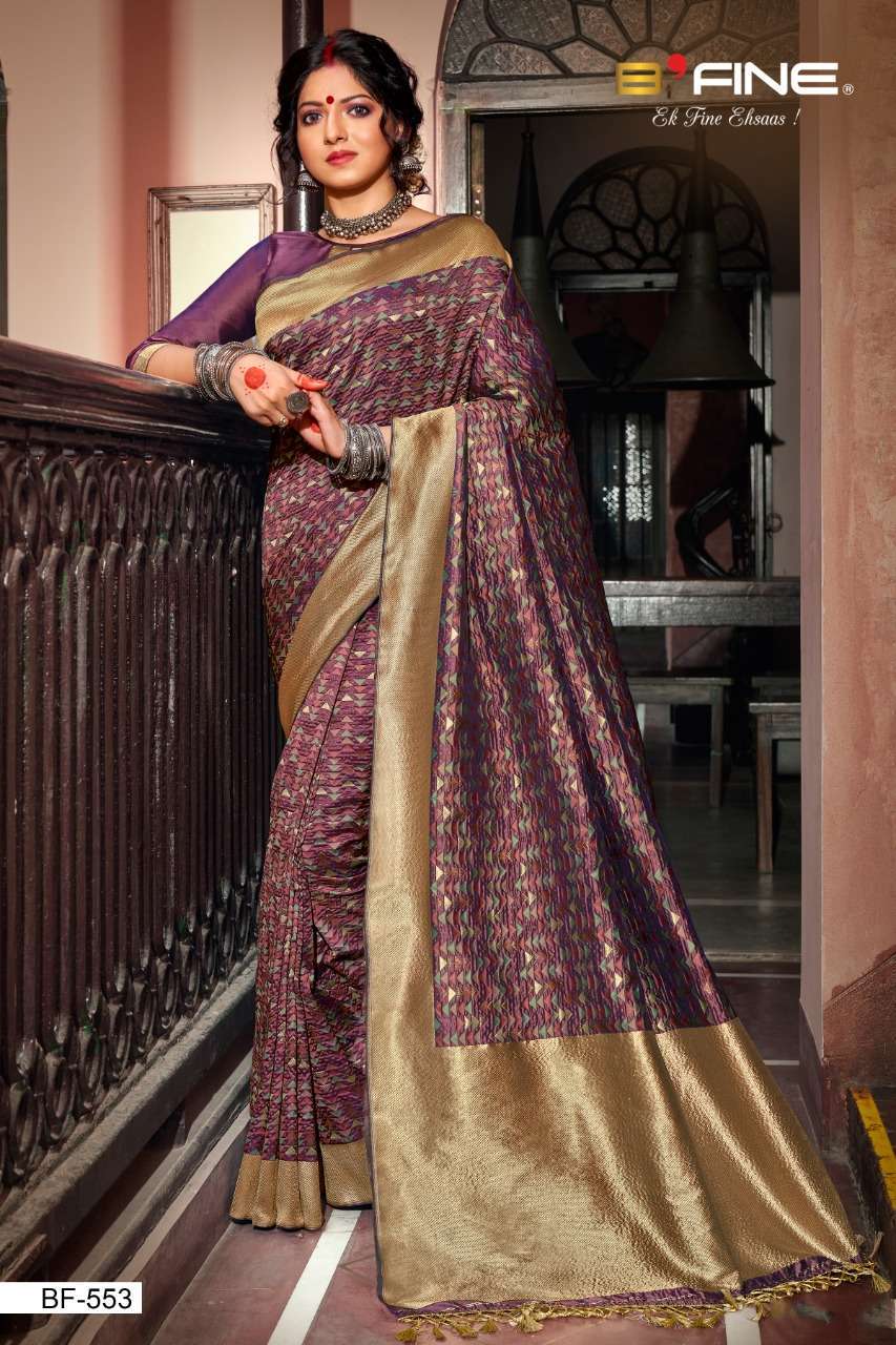 B Fine Heritage Soft Silk Designer Sarees Collection 05