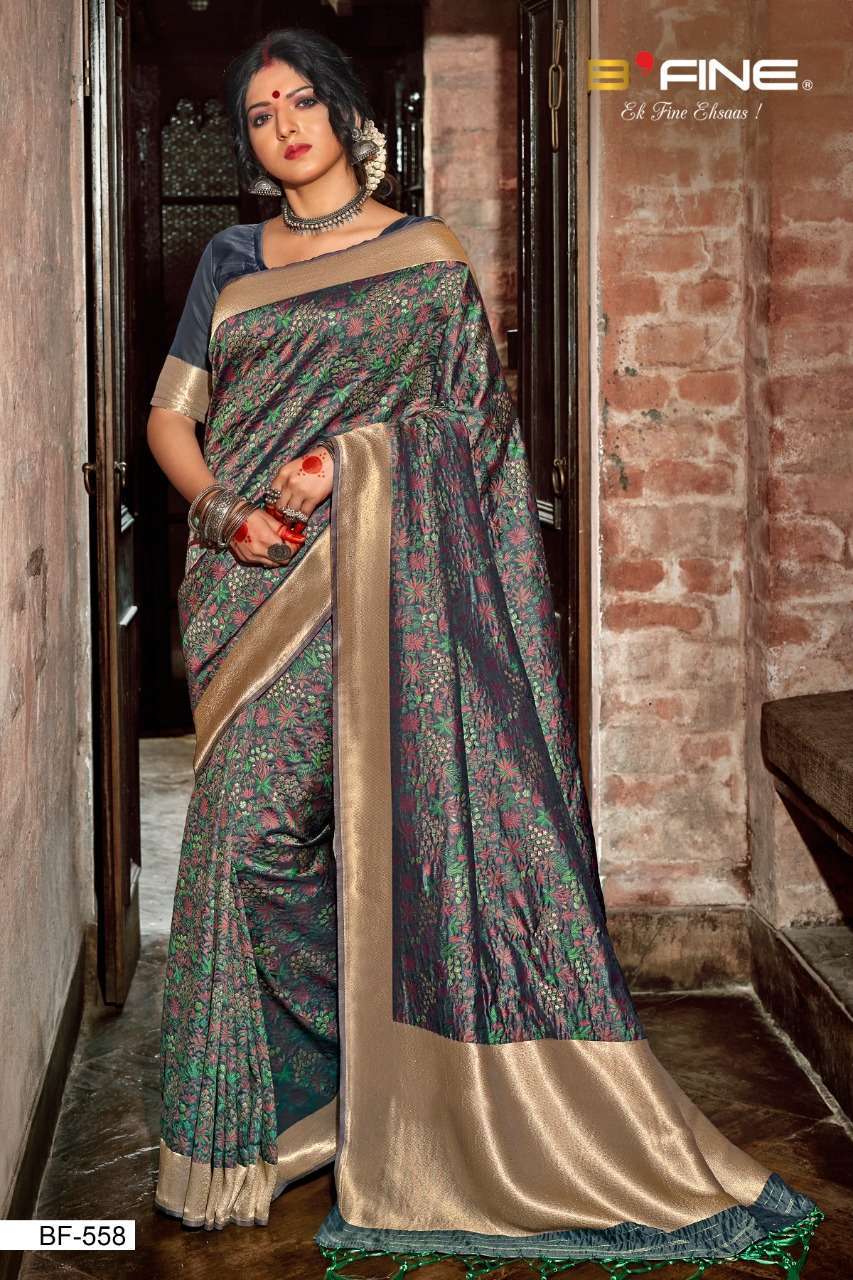 B Fine Heritage Soft Silk Designer Sarees Collection 06