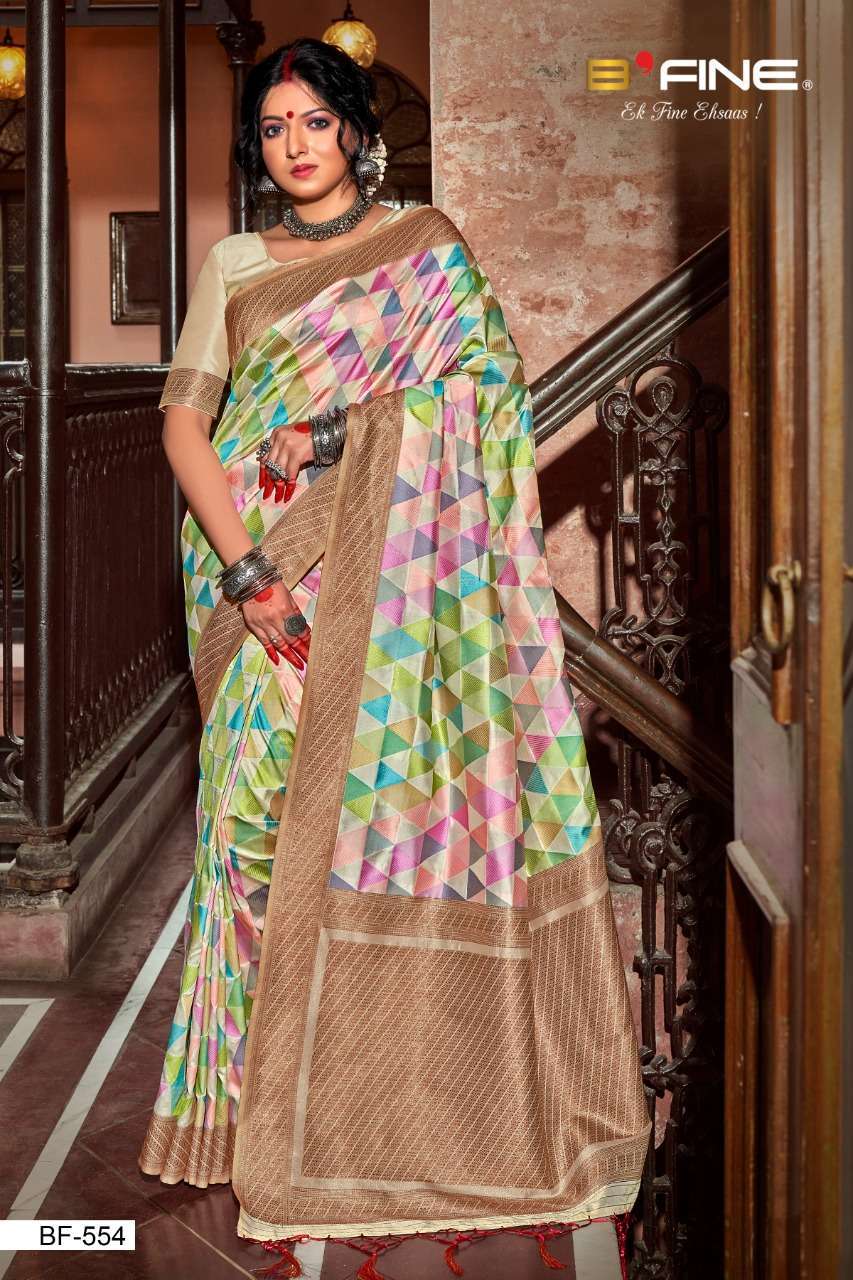 B Fine Heritage Soft Silk Designer Sarees Collection 07
