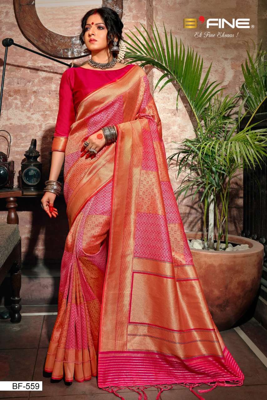 B Fine Heritage Soft Silk Designer Sarees Collection 12