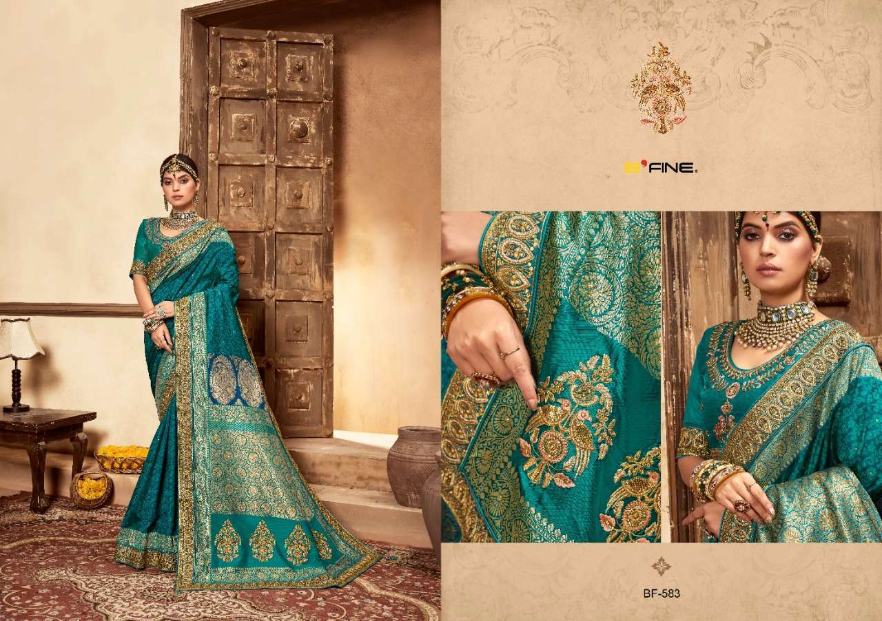 B Fine Mehraab Heavy Silk Designer Wedding Sarees Collection...