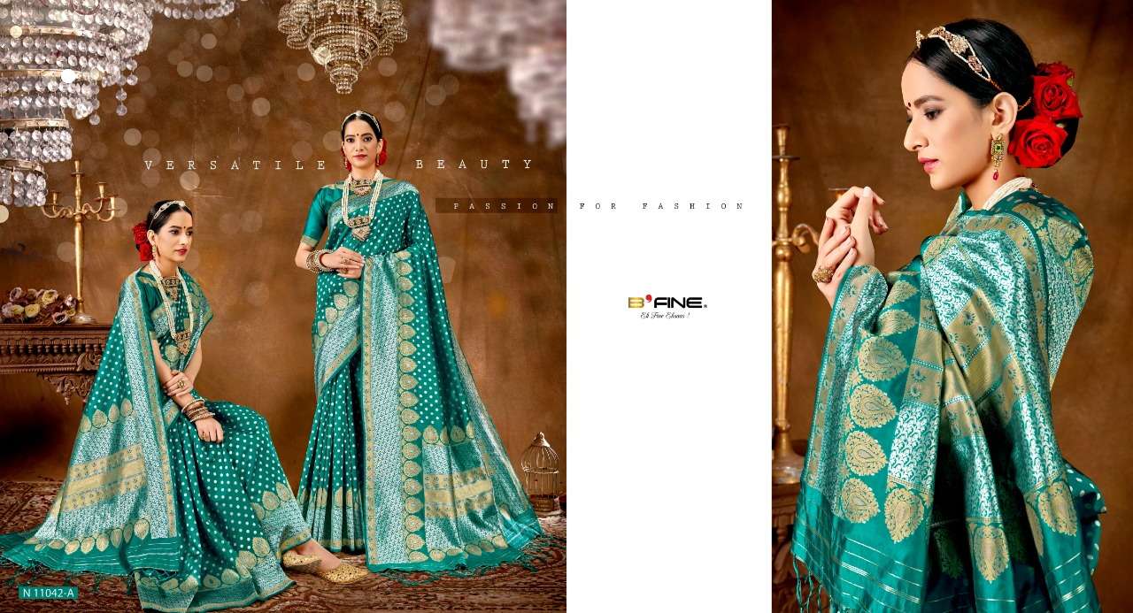 b fine sankalp soft silk designer party wear saree collectio...