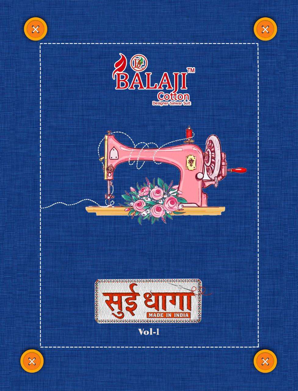 Balaji Cotton Sui Dhaga Vol 1 Cotton Patiyala Casual Dress M...