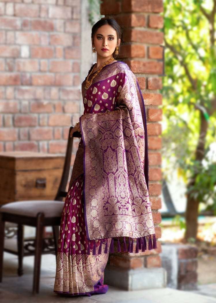 Banarasi silk party wear saree collection 03