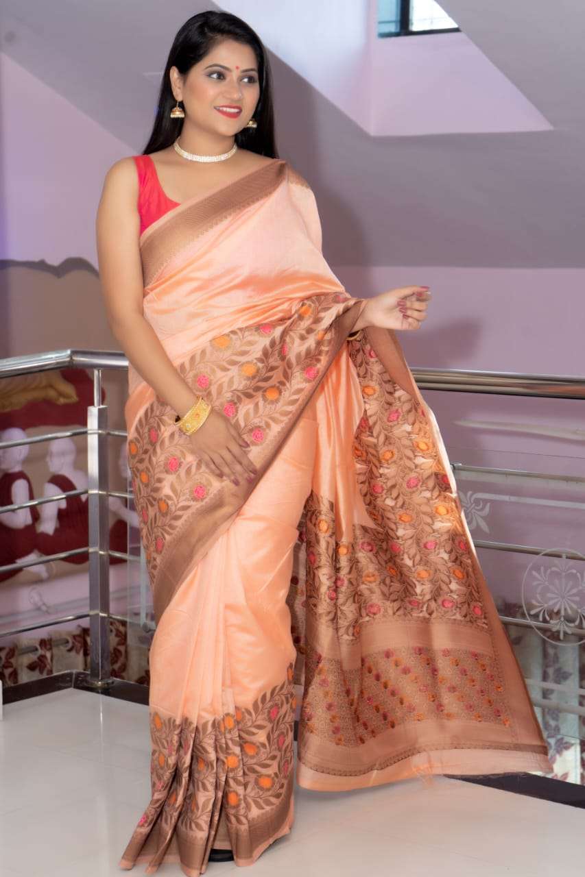 Banarasi Silk Vol 2 Nylon Silk With Zari Weaving Pallu Saree...