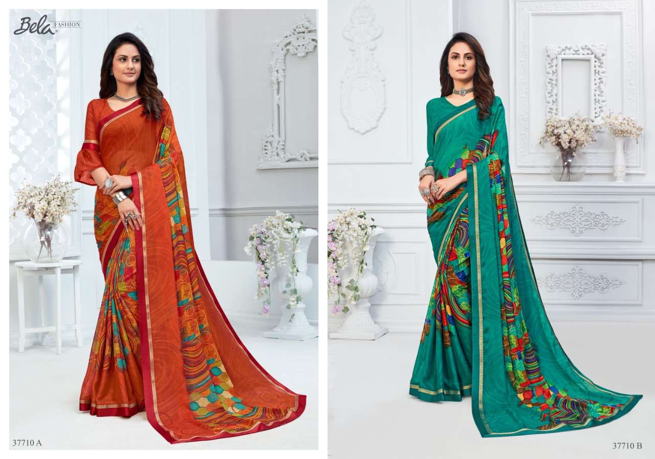 BELA ANGELICA 3 georgette with printed saree collection 02