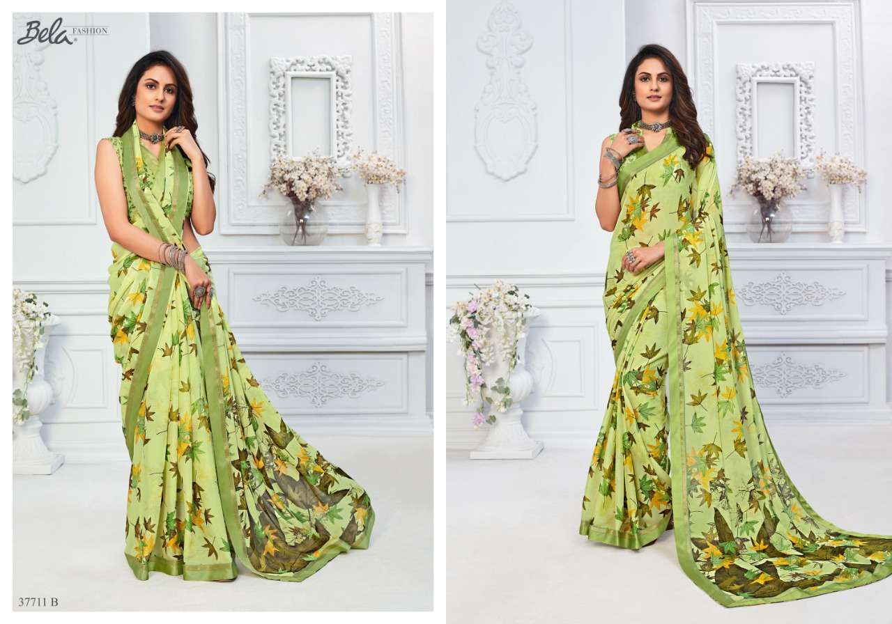 BELA ANGELICA 3 georgette with printed saree collection 03