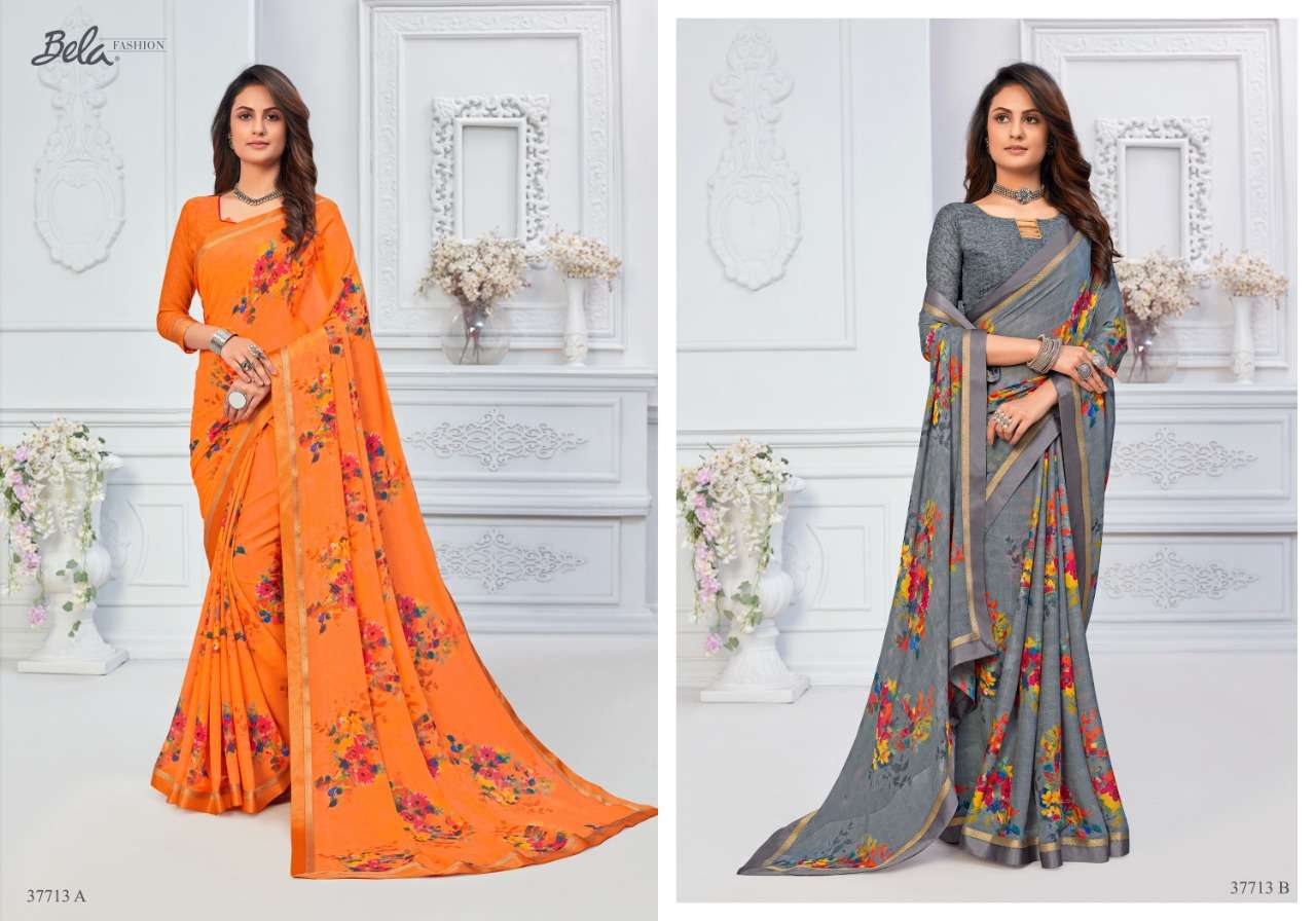 BELA ANGELICA 3 georgette with printed saree collection 04