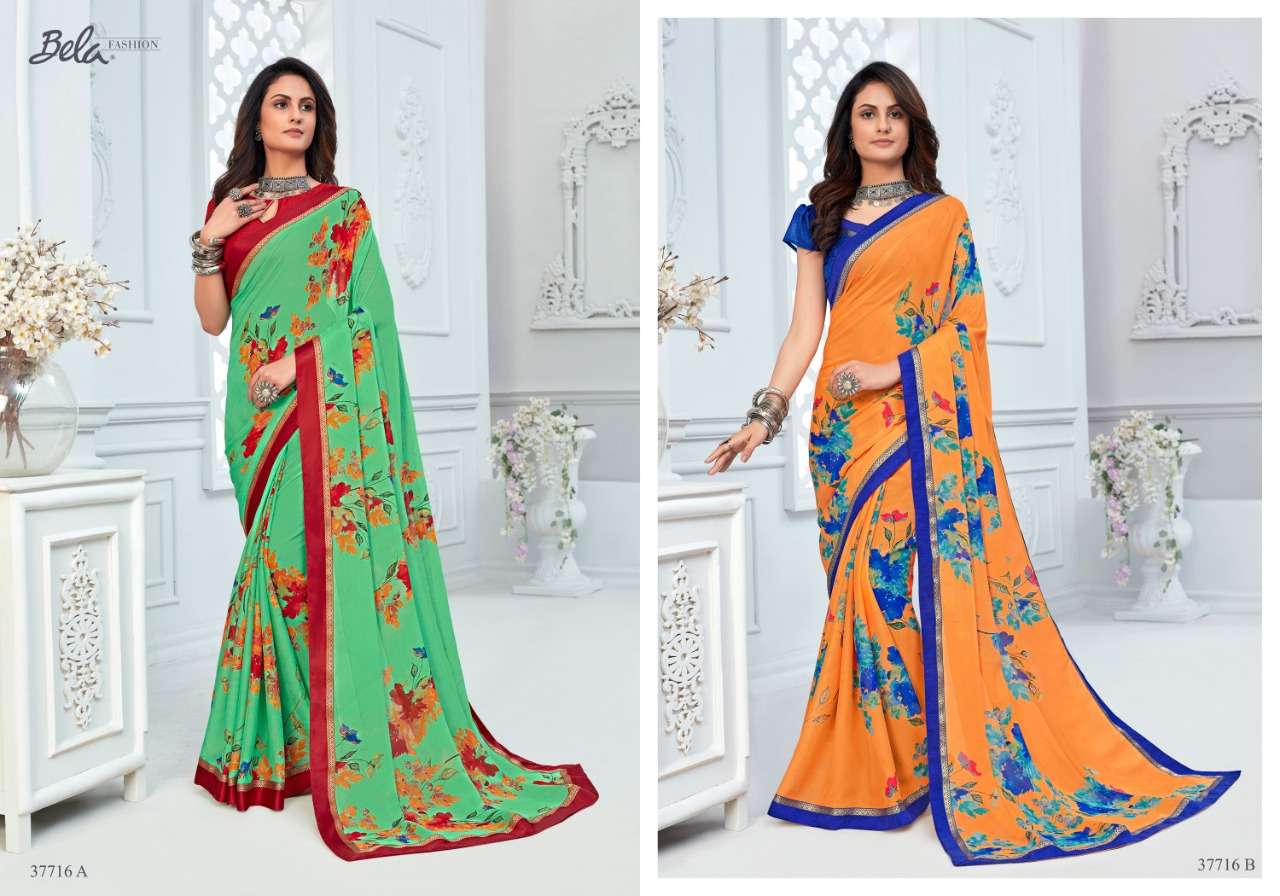 BELA ANGELICA 3 georgette with printed saree collection 05