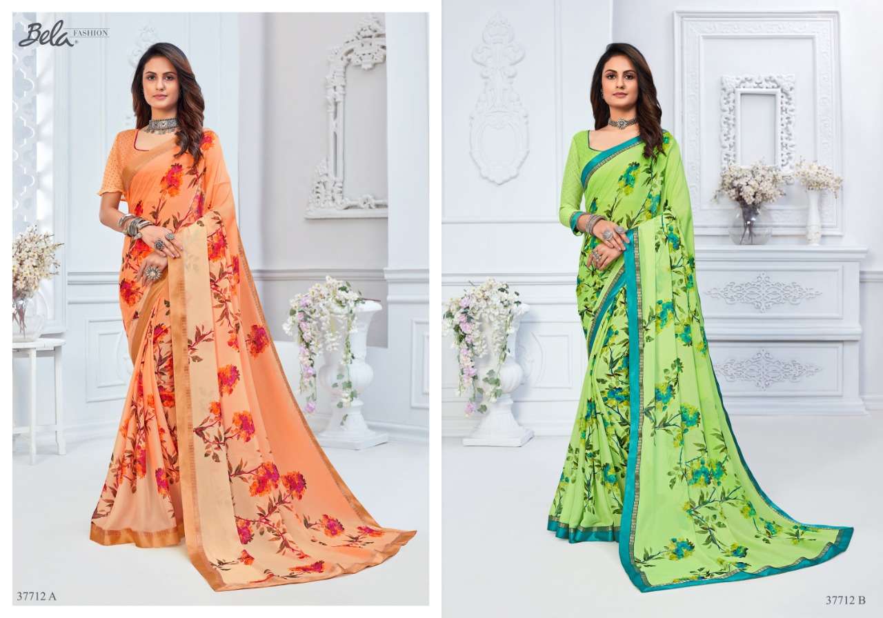 BELA ANGELICA 3 georgette with printed saree collection 06