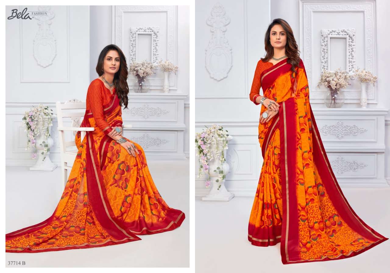 BELA ANGELICA 3 georgette with printed saree collection 07