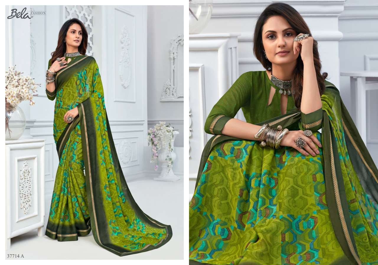 BELA ANGELICA 3 georgette with printed saree collection 08