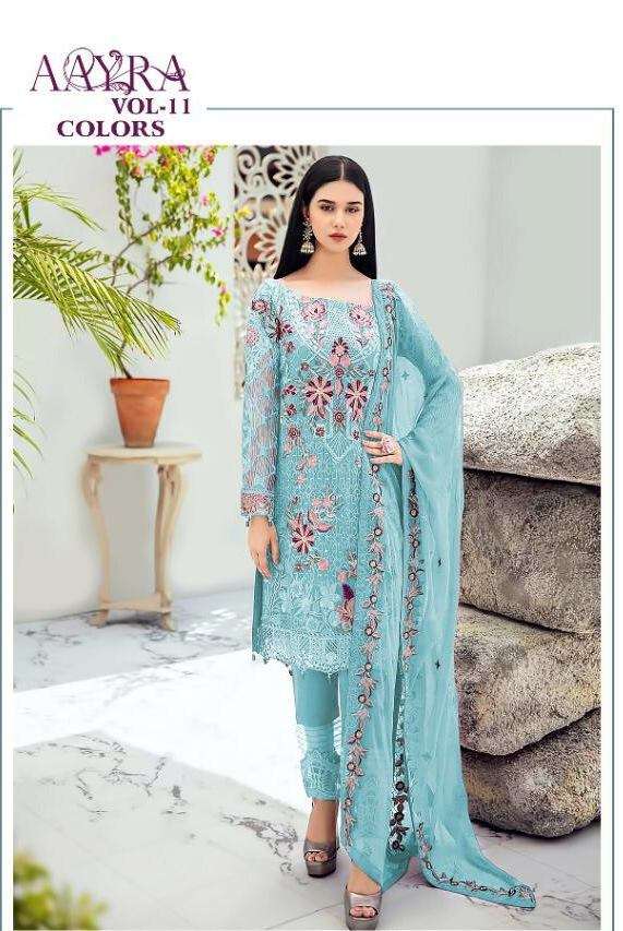 Cosmos Aayra Vol 11 Faux Georgette With heavy embroidery Wor...