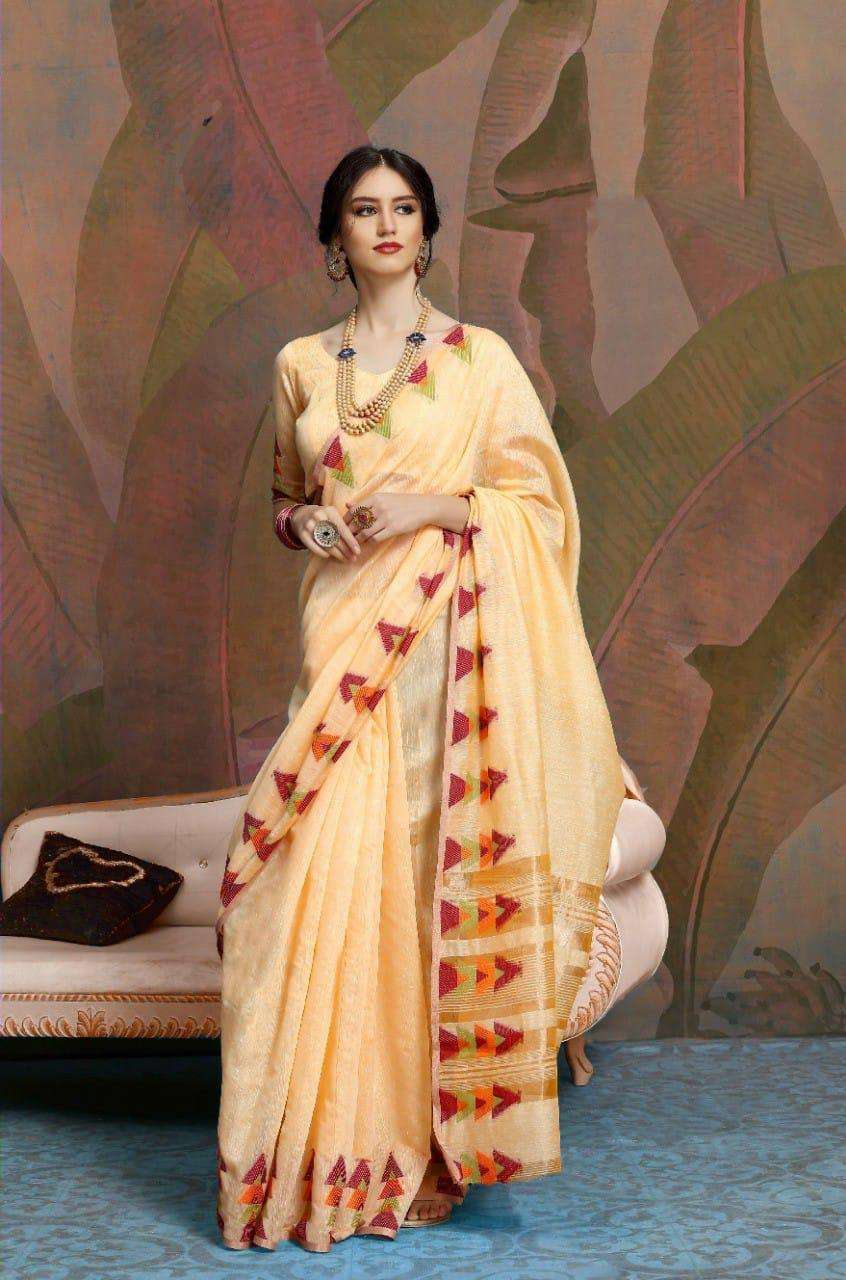 Cotton Silk Vol 6 Cotton Linen Weaving Sarees Collection 02