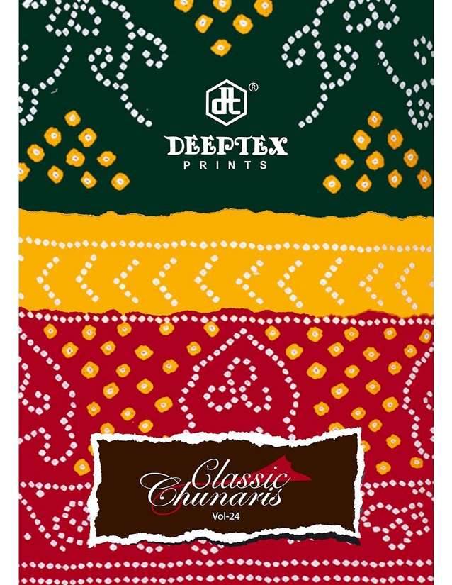 Deeptex Classic Chunaris Vol 24 Cotton Bandhani Printed Dres...