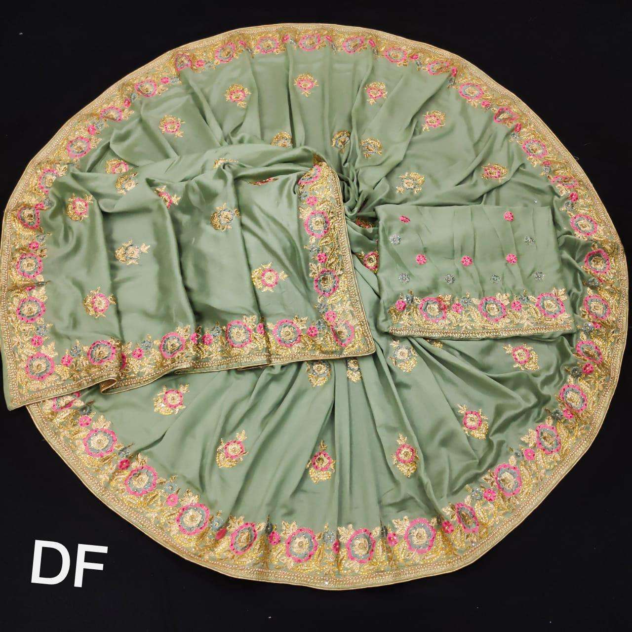 Df 4024 Vichitra Silk Georgette With Multi Embroidery Zari W...