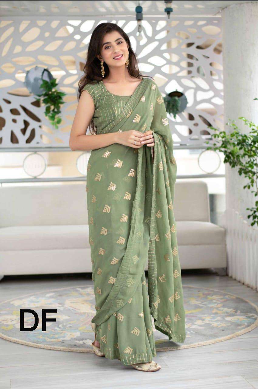 Df Sonpari Georgette With Sequence Work Sarees Collection 01