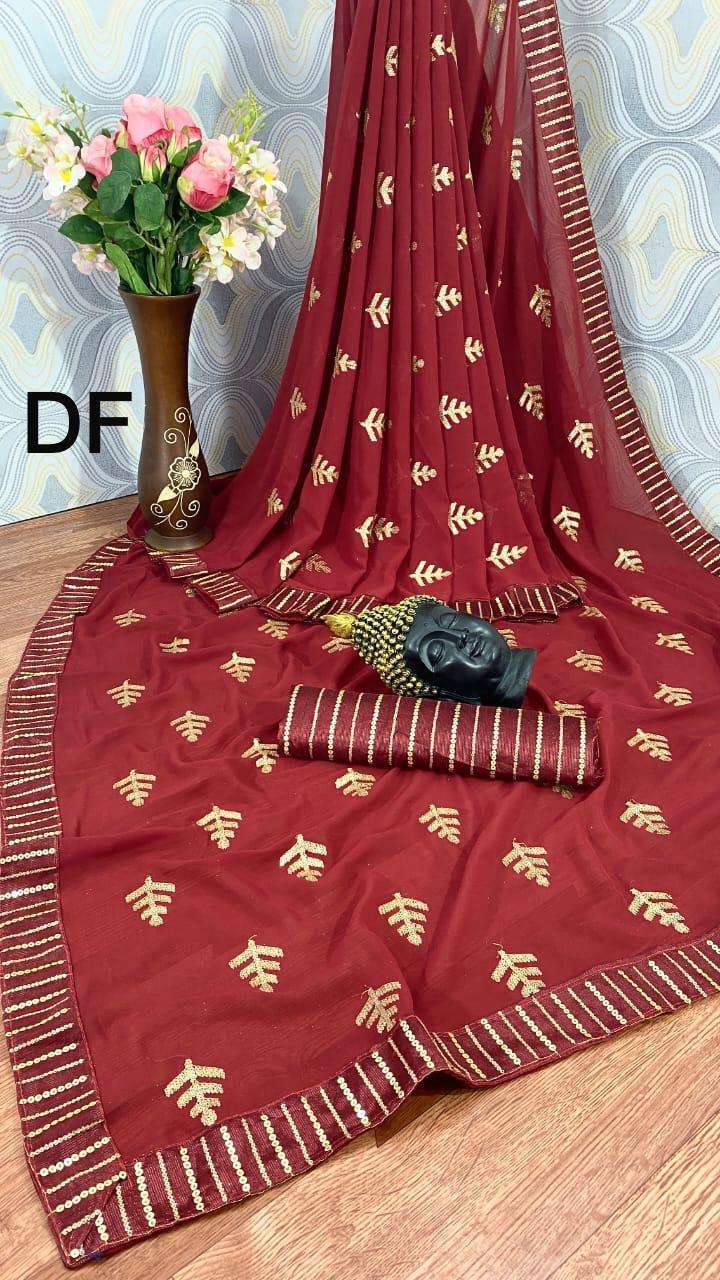 Df Sonpari Georgette With Sequence Work Sarees Collection 02