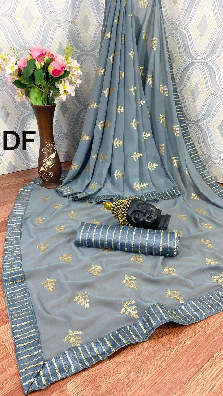 Df Sonpari Georgette With Sequence Work Sarees Collection 04