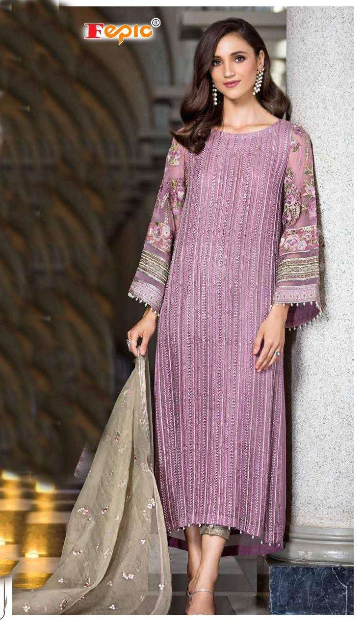 FEPIC ROSEMEEN D 5113 NET WITH EMBROIDERY WORK PAKISTANI SUI...