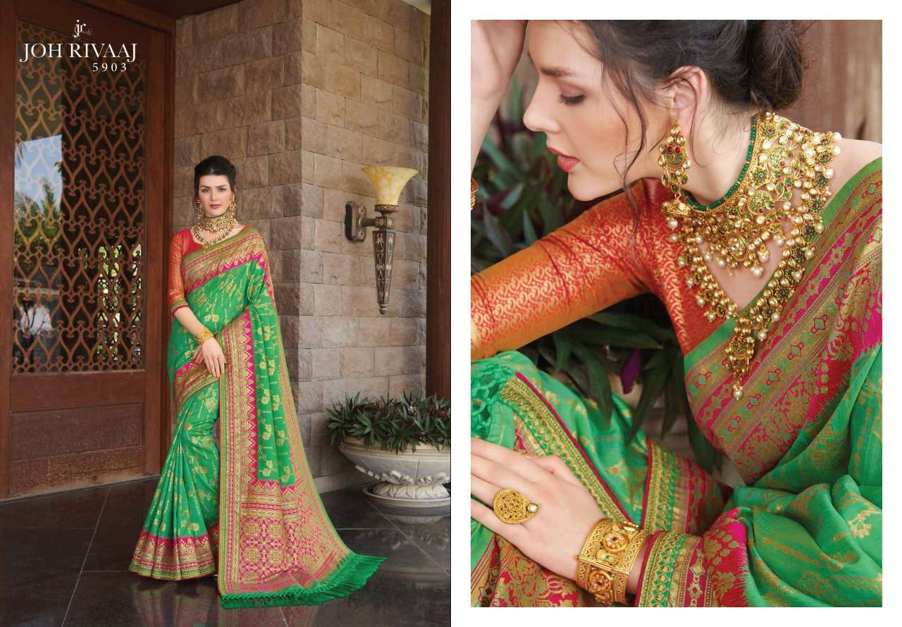 JOH RIVAAJ JEWEL Designer wedding wear saree collection 03