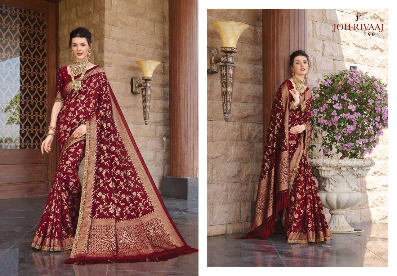 JOH RIVAAJ JEWEL Designer wedding wear saree collection 04