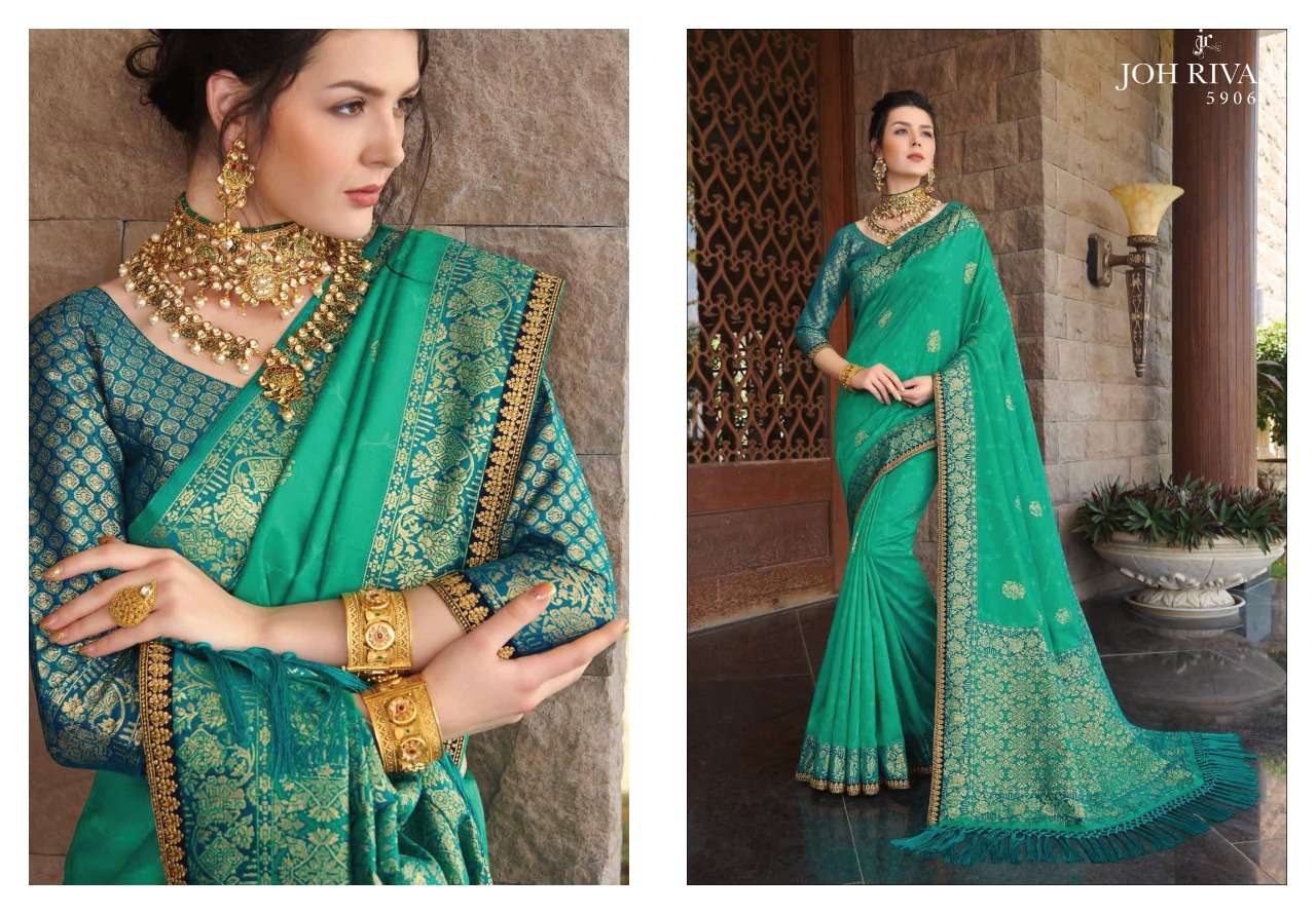 JOH RIVAAJ JEWEL Designer wedding wear saree collection 06