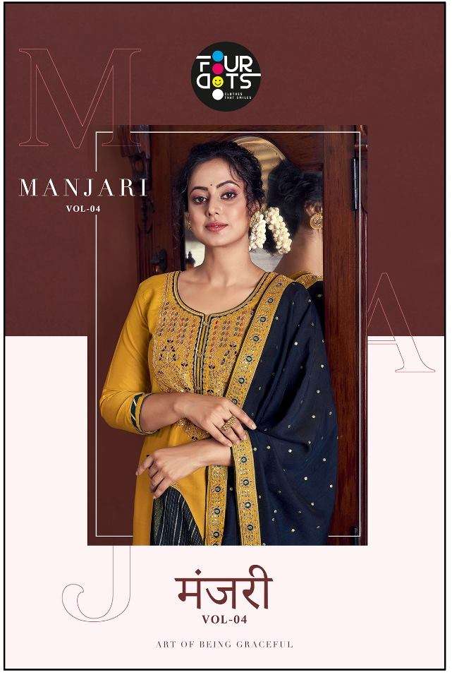 Kessi fabrics Four Dots Manjari Vol 4 Parampara Silk With Co...