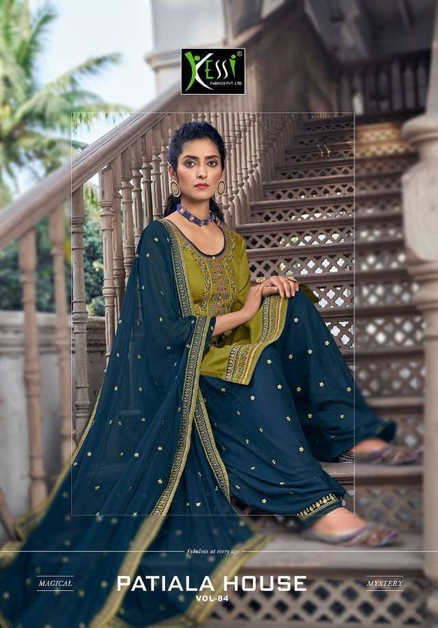 Kessi Fabrics Patiyala House vol 84 Jam Silk With Embroidery...