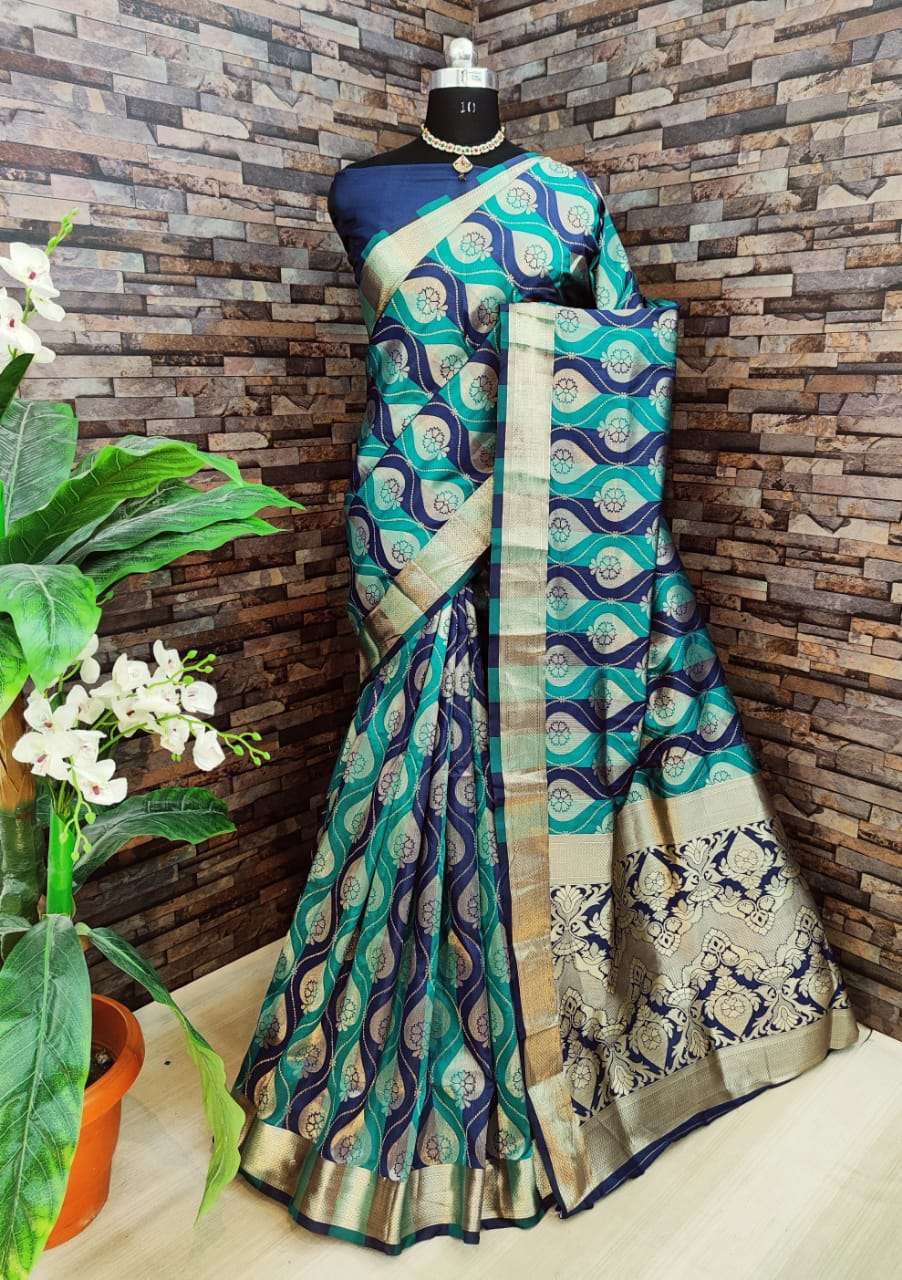  Kiyara Banarasi silk party wear saree collection 05