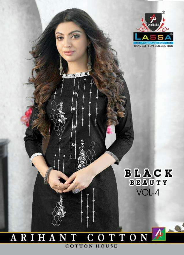 Lassa Black Beauty Vol 4 Cotton printed Patiyala regular Wea...