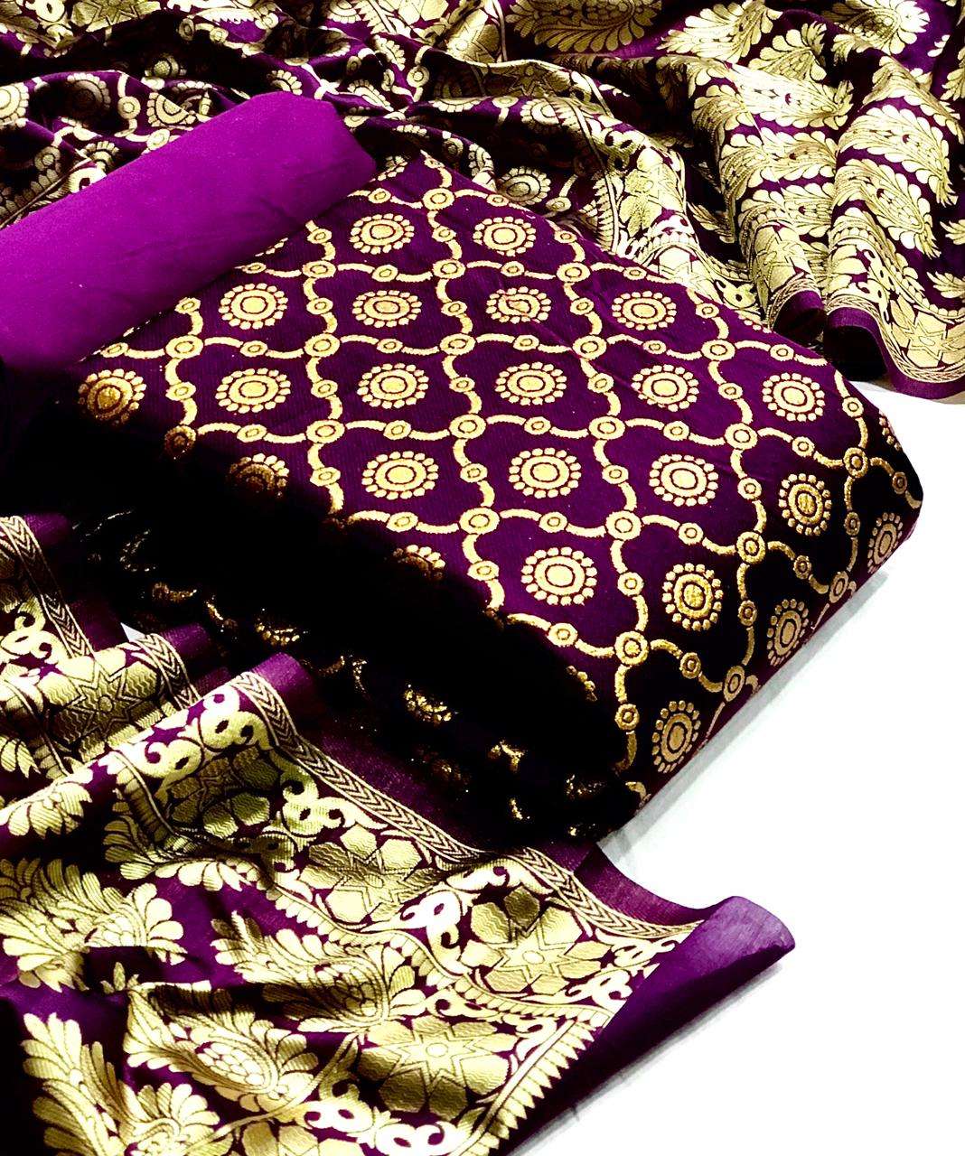 Latest Banarasi Silk Matka With Jacquard Weaving Dupatta Sui...