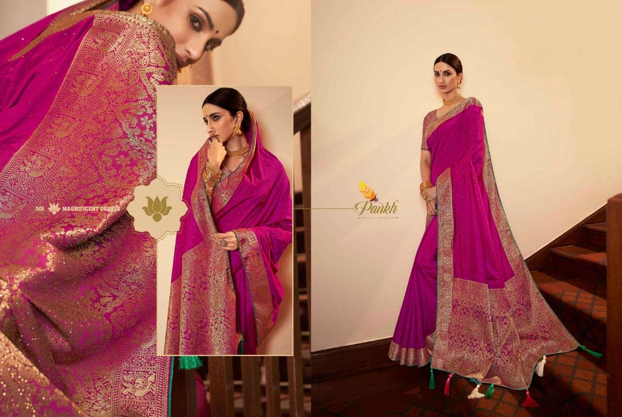 latest Tulsi silk party wear saree creation  08