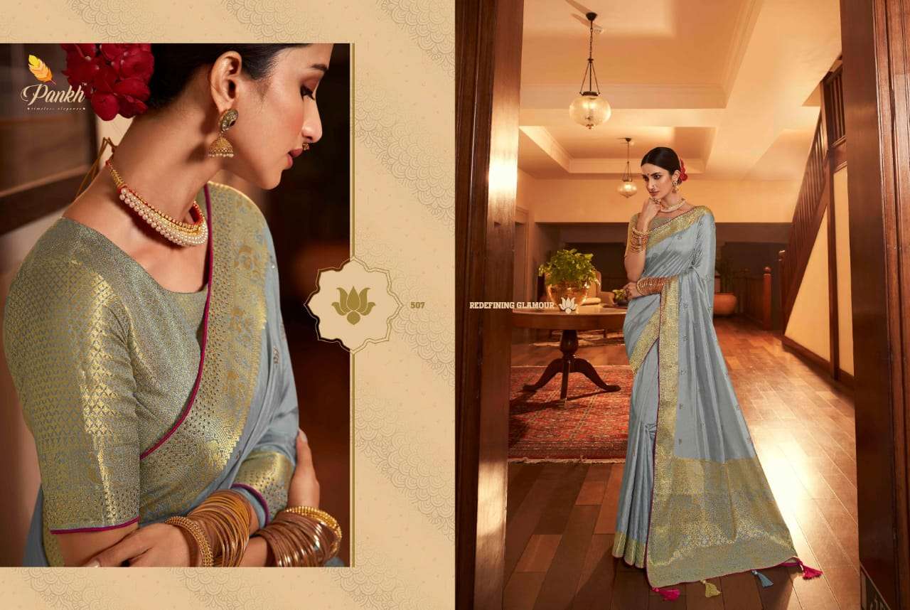 latest Tulsi silk party wear saree creation 