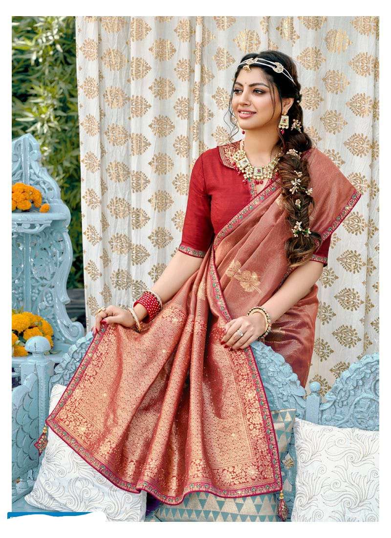 life styles fency tissue with rich pallu saree collection 03