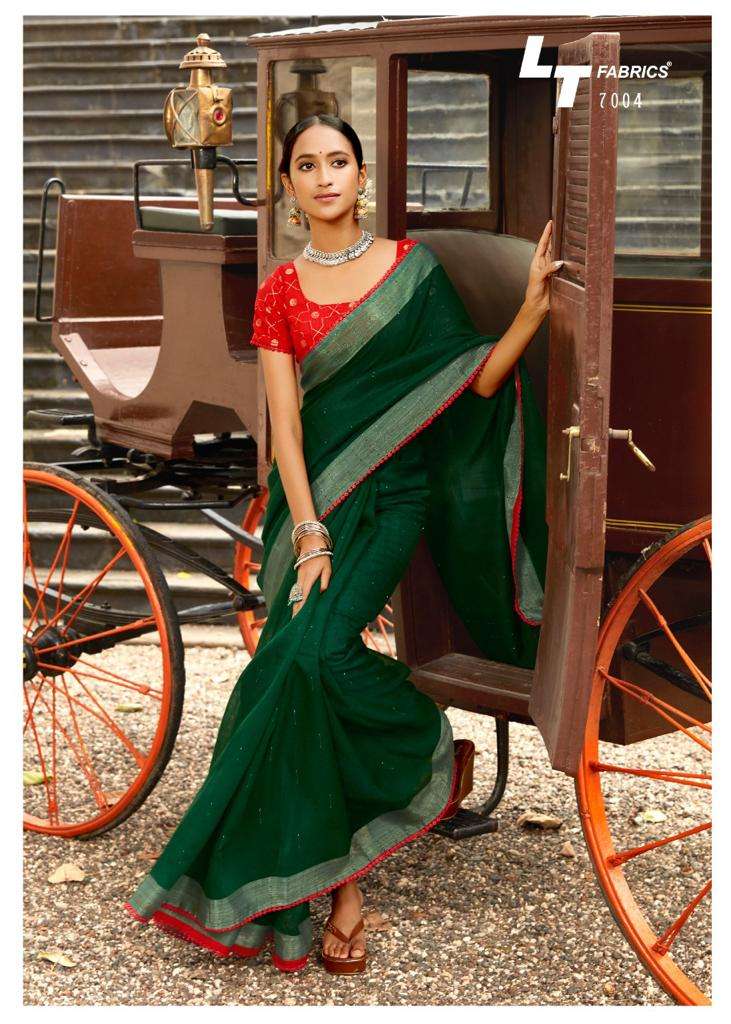 lt ananta linen silk with sequence border saree collection 0...