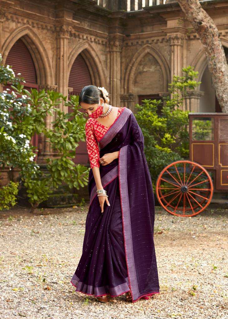 lt ananta linen silk with sequence border saree collection
