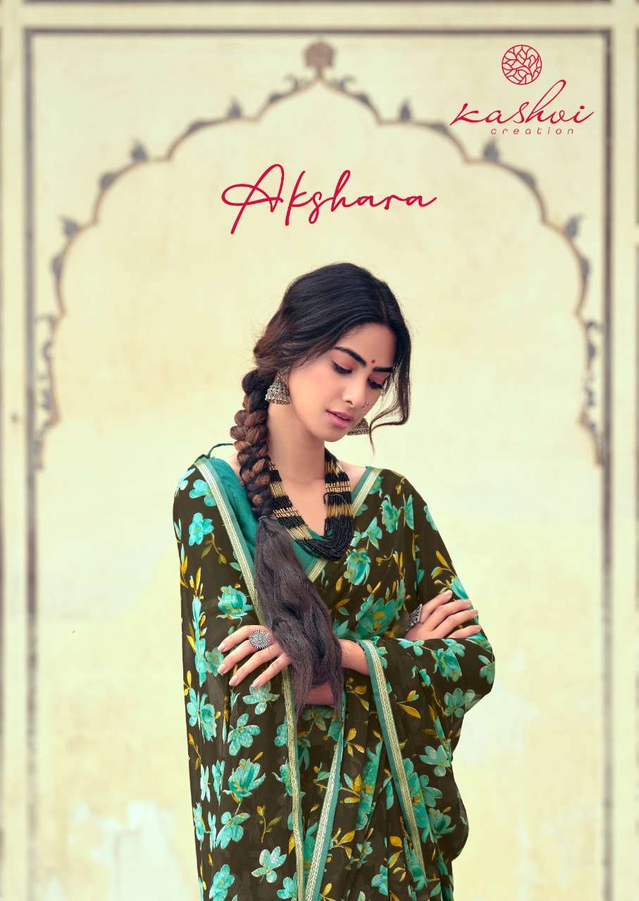 LT Fabrics Kashvi Akshara Chiffon printed Regular wear Saree...